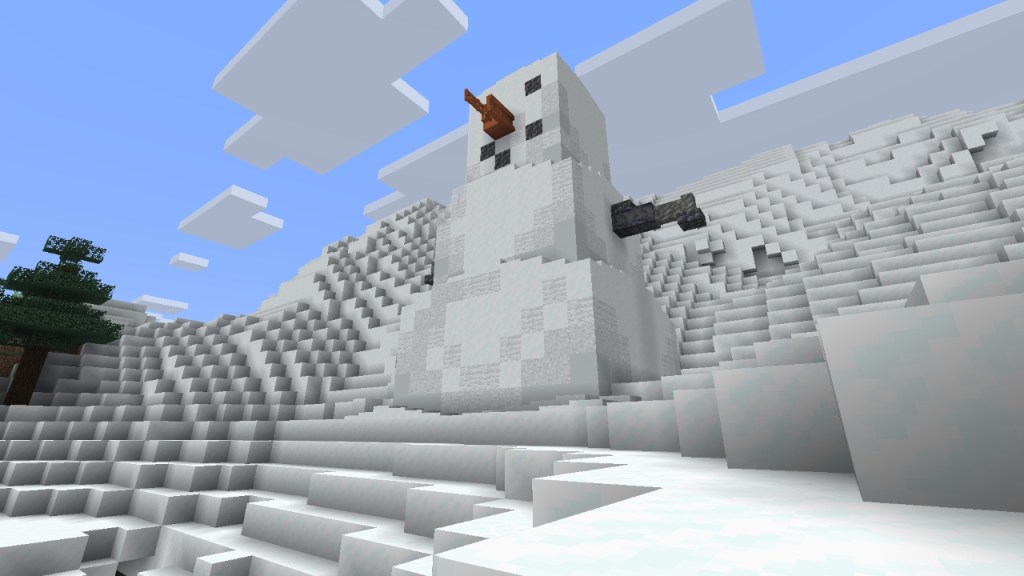 Building a snowman in&nbsp;Minecraft